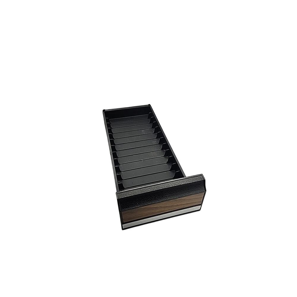 Vtg. Faux Wood Grain Audio Cassette Replacement Drawer Holds 14 Cassette Tapes